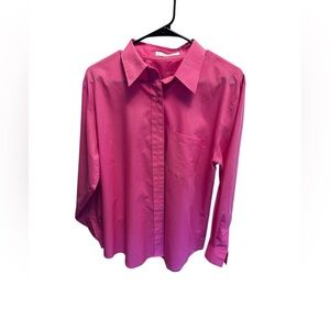 Foxcroft Bright Pink Collared Shirt